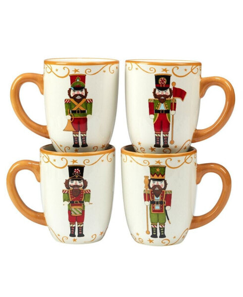 Holiday Magic Nutcracker 4 Piece Mug Set