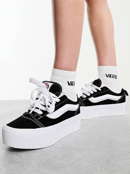 Vans Knu Stacked Platform trainers in black