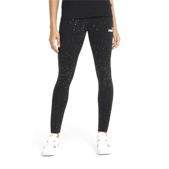 Puma Power All Over Print Stardust Graphic 78 HighWaisted Leggings Womens Black