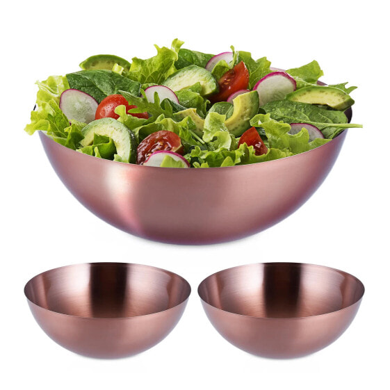 3 x Salatschüssel aus Edelstahl 2l