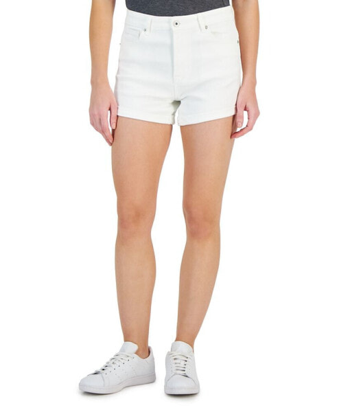 Juniors' 4" High-Rise Curvy Denim Shorts