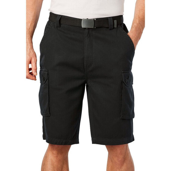 Big & Tall 12" Side Elastic Cargo Short With Twill Belt