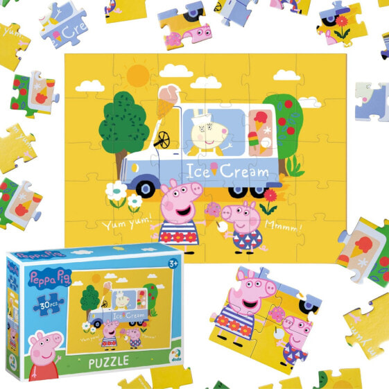 Dodo PUZZLE ŚWINKA PEPPA 30 ELEMENTÓW UROCZA PRZYGODA DLA MALUCHÓW UKŁADANKA