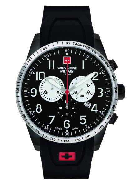 Swiss Alpine Military by Grovana Herren Armbanduhr Chrono 10 ATM schwarz 7082.9877