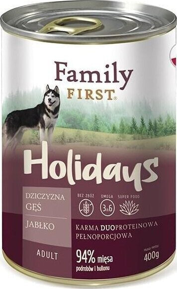 Family First FamilyFirst Dziczyzna+gęś+jabłko adult 400g