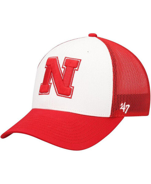 Men's White/Scarlet Nebraska Huskers Freshman Trucker Adjustable Hat