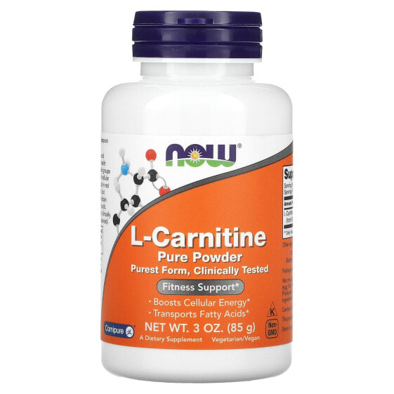 NOW L-Carnitine Pure Powder L-карнитин чистый порошок 85 г