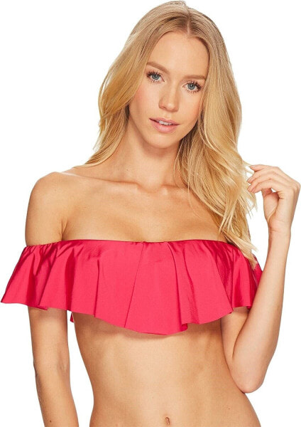 Trina Turk 263953 Women's Off The Shoulder Ruffled Bikini Top Swimwear Size 12