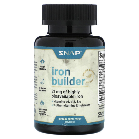 Snap Supplements, Iron Builder, 60 капсул