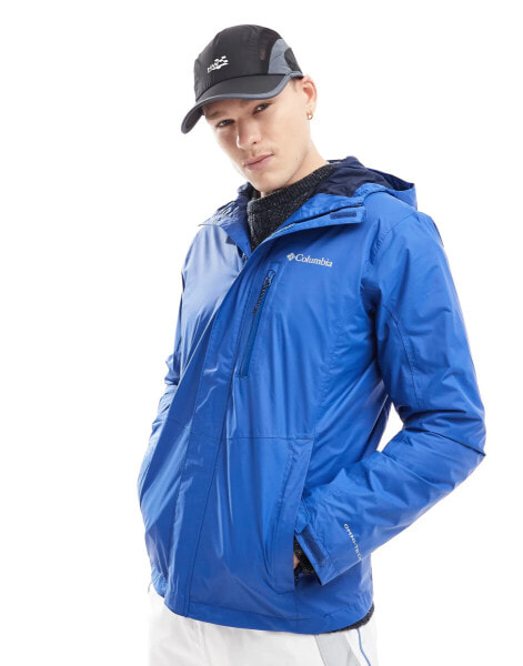 Columbia – Pouring Adventure – Regenjacke in Blau mit Kapuze