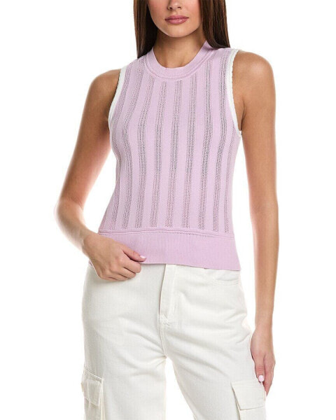 3.1 Phillip Lim Lace Sweater Tank Women's Purple Xs