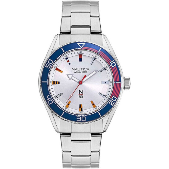 Мужские часы Nautica NAPFWS005 Серебристый (Ø 44 mm)