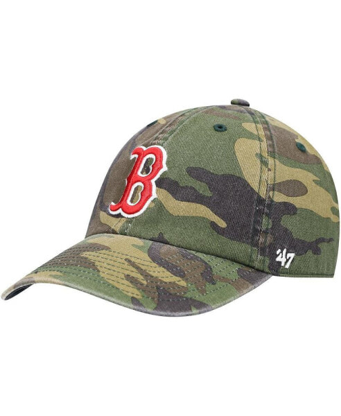 Men's '47 Camo Boston Red Sox Team Clean Up Adjustable Hat