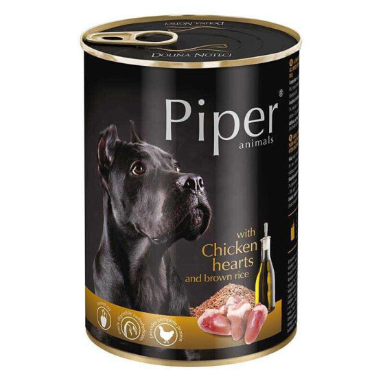 DOLINA NOTECI Piper Animals Poultry Hearts With Rice 400g Wet Dog Food