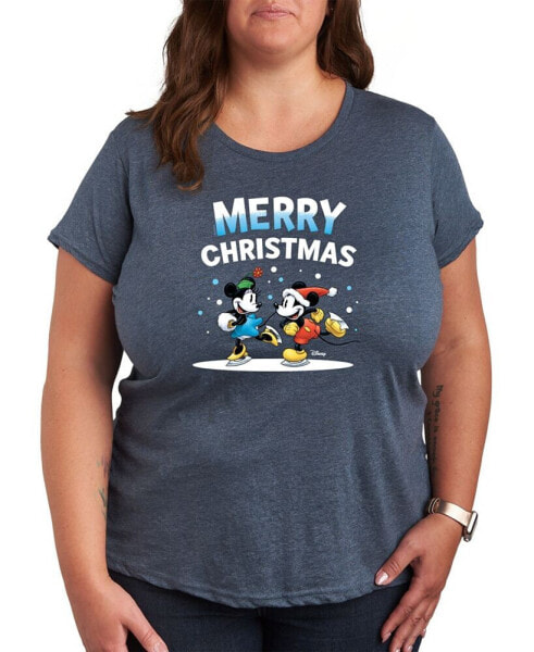 Plus Size Disney Merry Christmas Graphic T-shirt