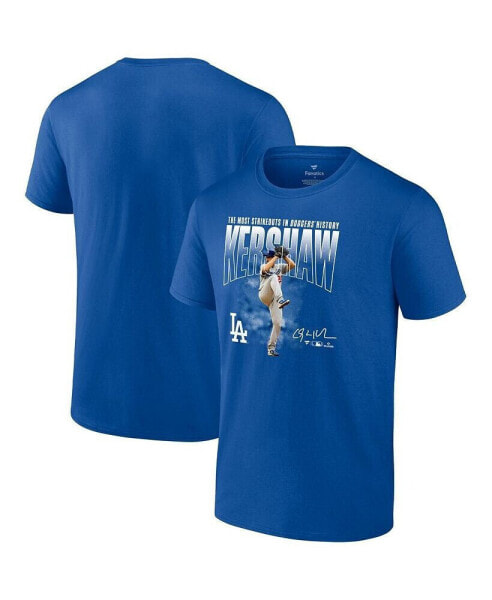 Men's Clayton Kershaw Royal Los Angeles Dodgers Most Strikeouts T-shirt