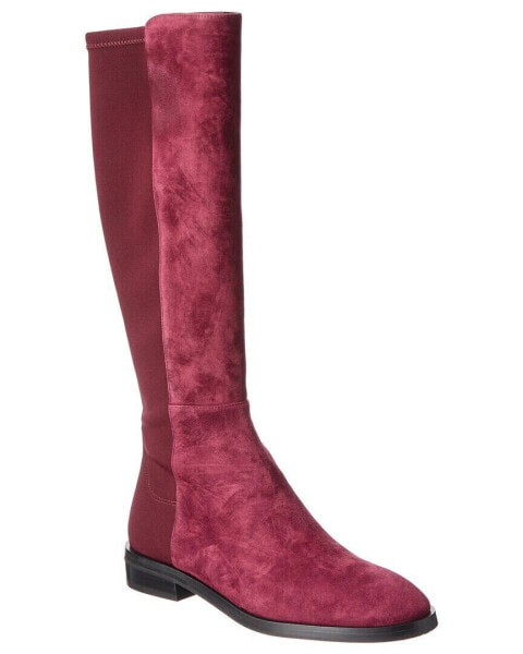 Stuart Weitzman Greer City Suede Knee-High Boot Women's Red 5.5