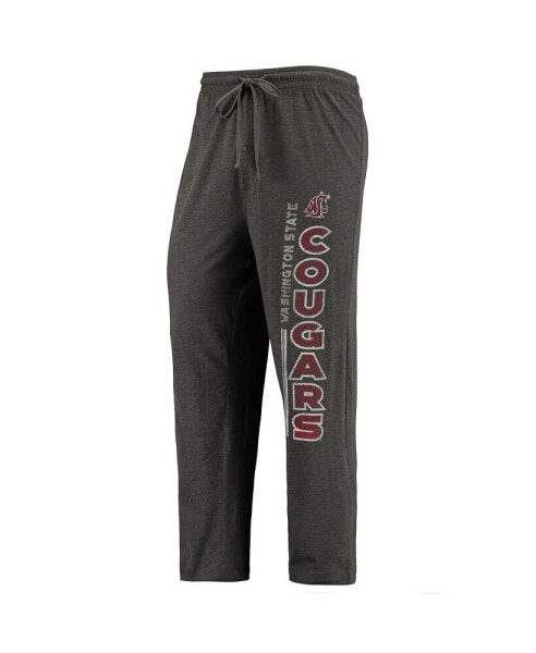 Комплект пижамы Concepts Sport Heathered Charcoal, Crimson Distressed Washington State Cougars Meter T-shirt and Pants Sleep Set