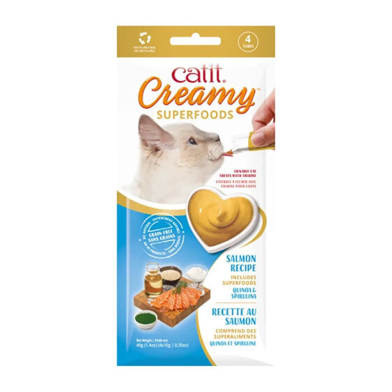 CATIT Creamy Superfood salmon recipe with quinoa & spirulina 4 units