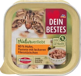 Nassfutter Katze Huhn in Pastete, Naturverliebt, 100 g