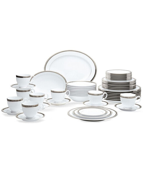 Austin Platinum 50 Pc. Dinnerware Set, Service for 8