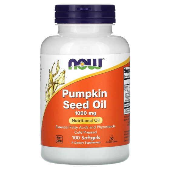 Now Foods Pumpkin Seed Oil  Тыквенное масло 1000 мг 100 капсул