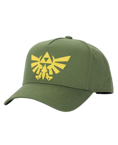 Men's Embroidered Hyrule Kingdom Logo Green Adjustable Baseball Hat