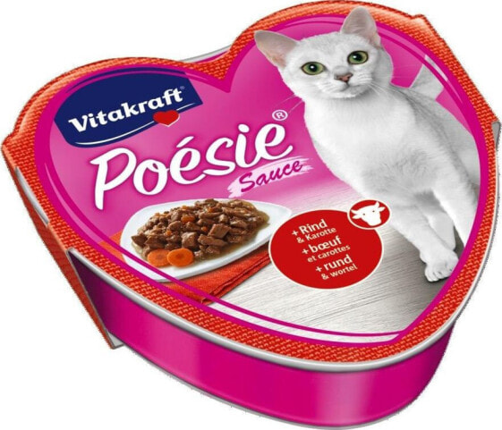 Vitakraft Vitakraft Poesie sos wołowina z marchewką tacka 85g