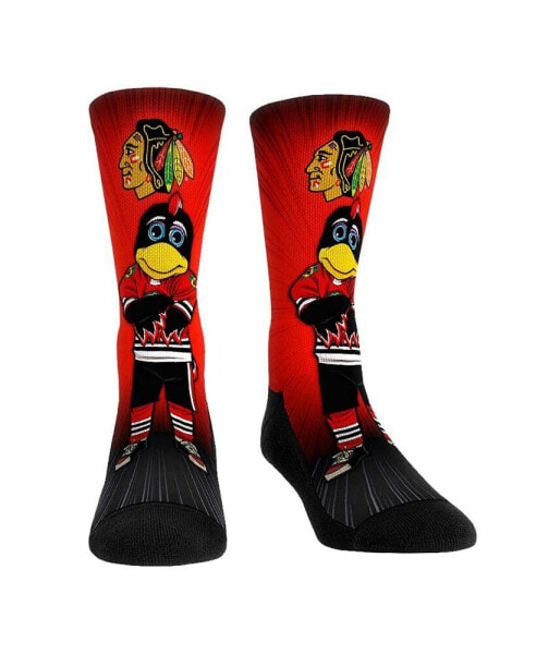 Men's and Women's Socks Chicago Blackhawks Mascot Pump Up Crew Socks