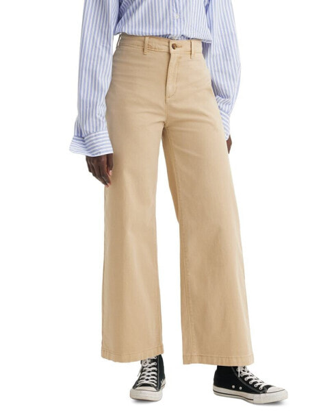 Women's High-Rise Chino Shady Khaki Pants