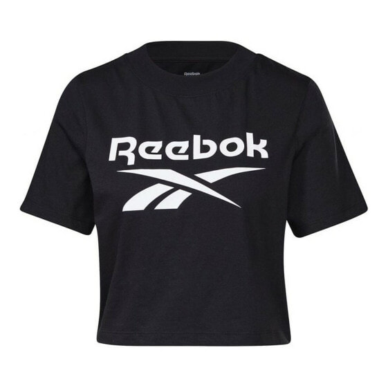 Футболка с коротким рукавом женская Reebok Cropped Identity Чёрный