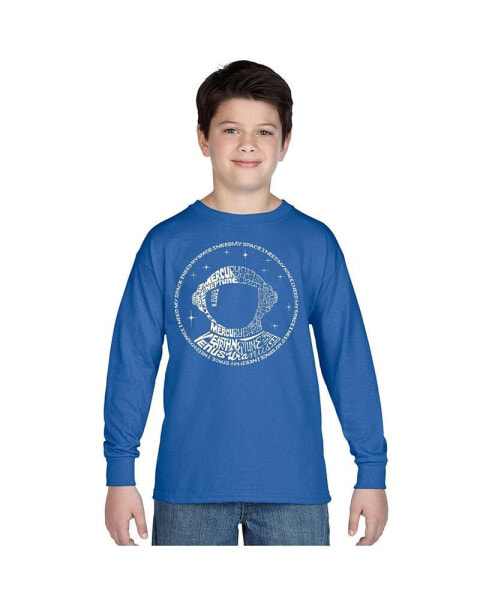 Big Boy's Word Art Long Sleeve T-shirt - I Need My Space Astronaut