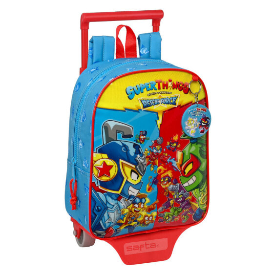 Школьный рюкзак с колесиками SuperThings Rescue force Синий 22 x 27 x 10 cm