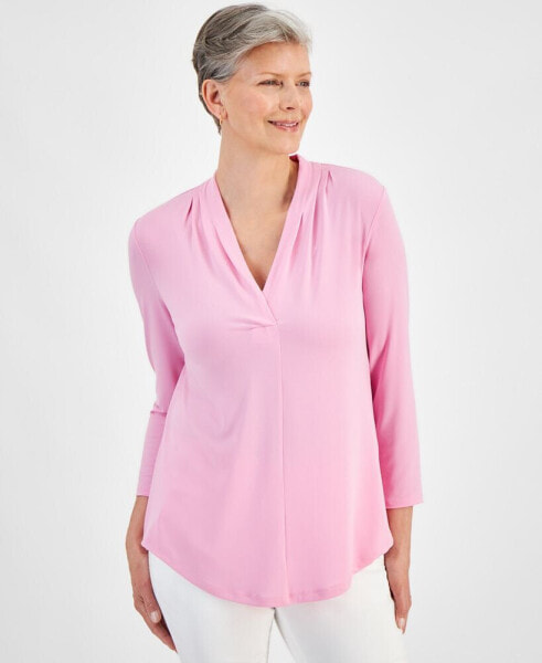 Petite Solid ITY Top, Created for Macy's