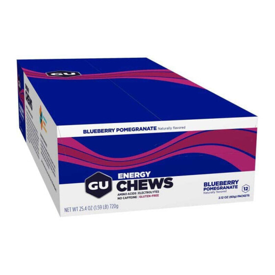 GU Blueberry Pomegranate Energy Chews 12 Units