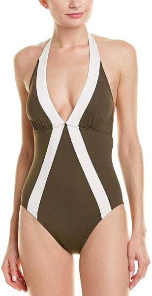 Vince Camuto Women's 181822 Color Block Halter One-Piece Swimwear Size 10