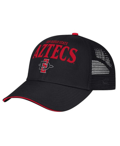 Men's Black San Diego State Aztecs Wyatt Primary Team Trucker Adjustable Hat