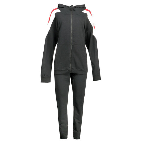 Diadora TwoPiece Hd Core Tracksuit Full Zip Hoodie & Leggings Set Womens Black