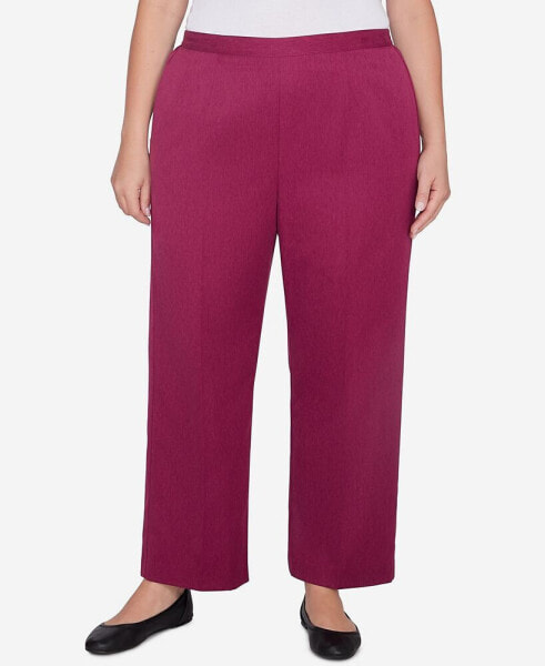 Plus Size Wine Country Classic Faux Suede Slant Pocket Short Length Pant