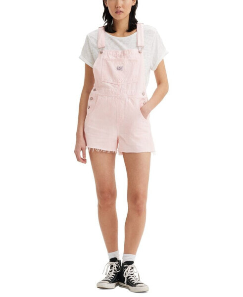 Women's Vintage-Style Cotton Denim Shortalls