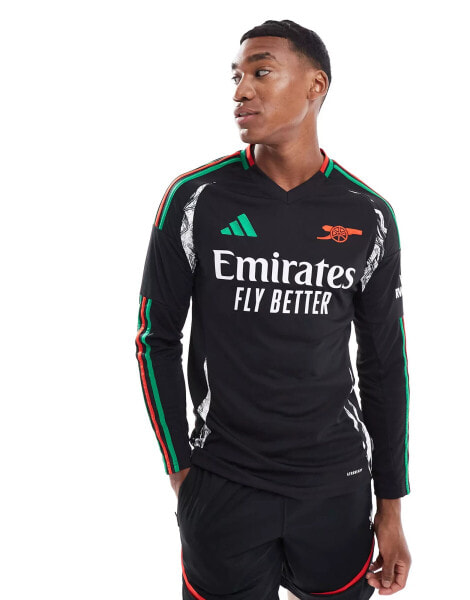 adidas Performance Arsenal 2024/25 Away long sleeve jersey in black