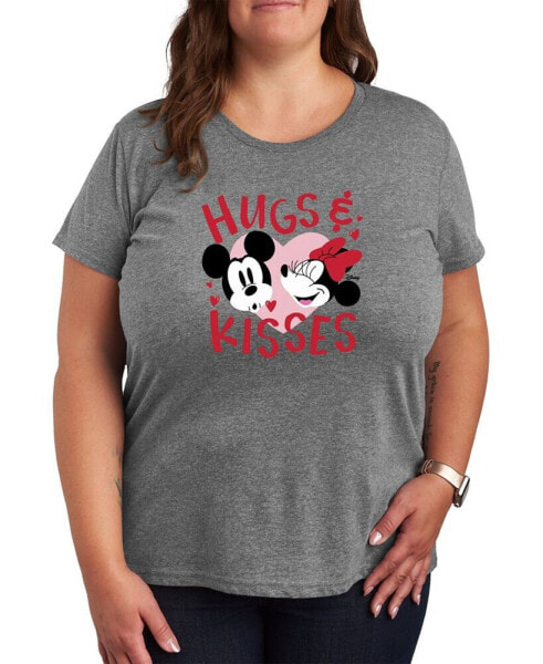 Air Waves Trendy Plus Size Disney Valentine's Day Graphic T-shirt