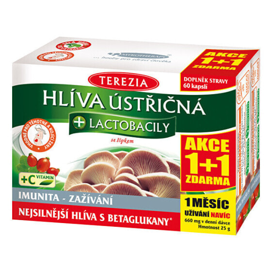 Oyster lactobacilli + + Vitamin C 60 capsules + 60 free capsules