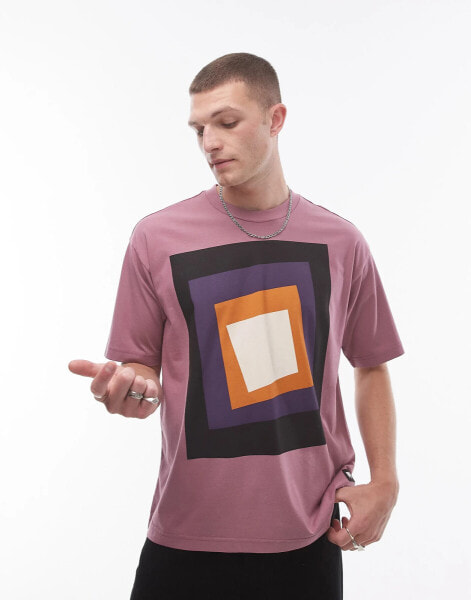 Levi's Skateboarding cube print boxy fit t-shirt in pink