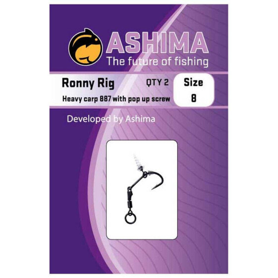 ASHIMA FISHING Heavy Carp Ronny 887 Pop Up Screw tied hook