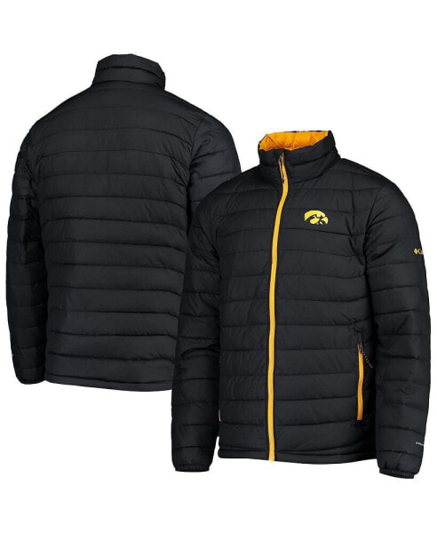 Men's Black Iowa Hawkeyes Powder Lite Omni-Heat Reflective Full-Zip Jacket