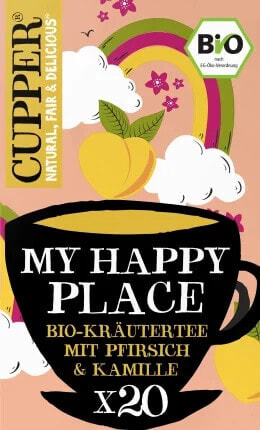 Kräutertee "My Happy Place" mit Pfirsich & Kamille (20 Beutel), 30 g