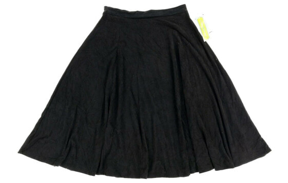 Soul Harmony Energy Womens Faux Suede Charcoal Grey A-Line Skirt Size Small