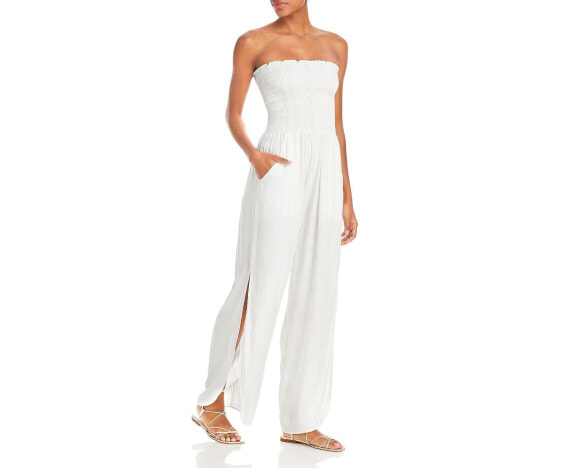 Peixoto Women's Harriet Jumpsuit White Canvas Size Small