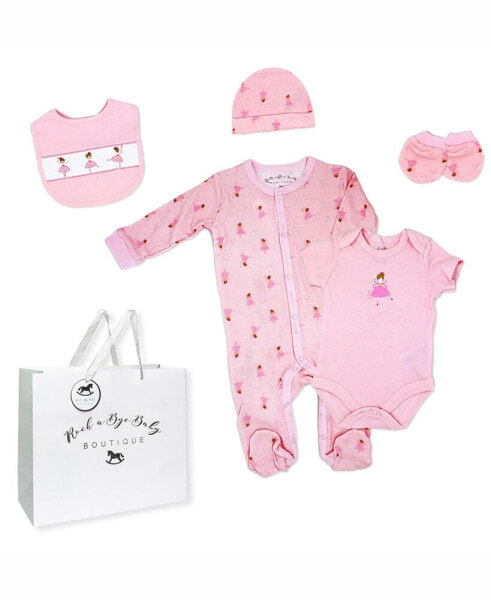 Baby Girls Ballerina Layette, 6 Piece Set